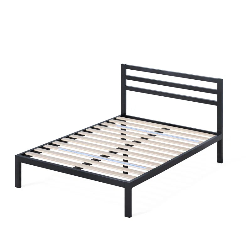 Santrell 14" Contemporary Modern Metal Platform Bed