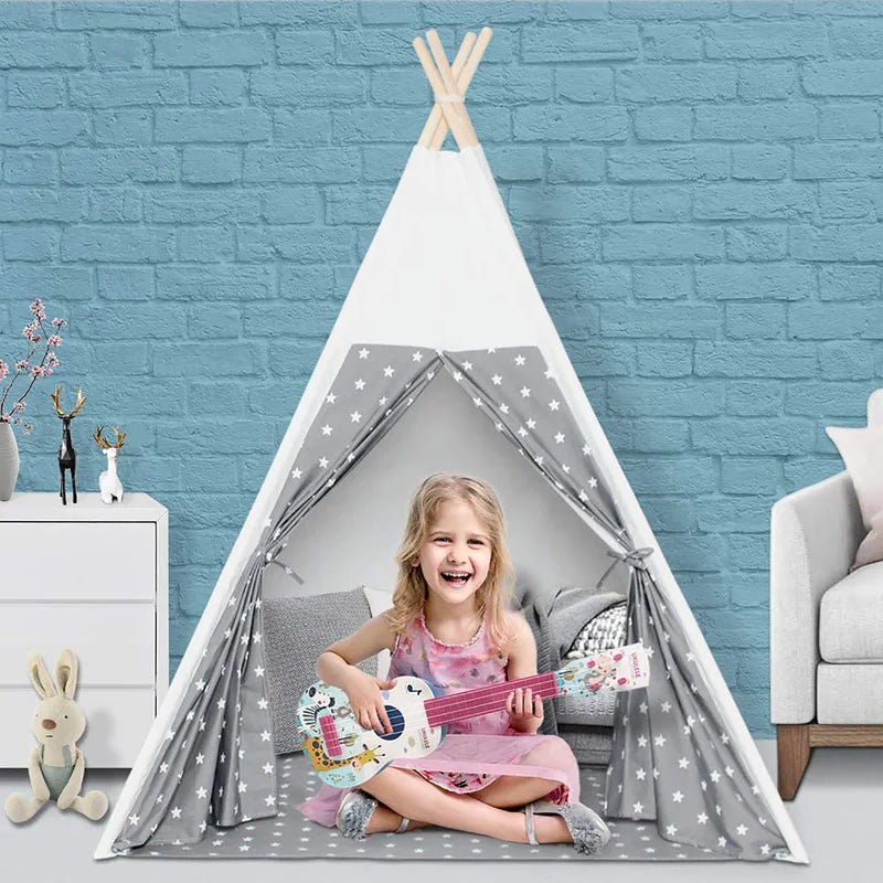 47'' W X 47'' D Indoor / Outdoor Triangular Play Tent