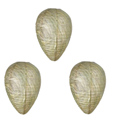 3Pcs Waterproof Hanging Wasp Nest Decoy Paper Non- Effective Fake Nest Bee Decoy Deterrent for Home