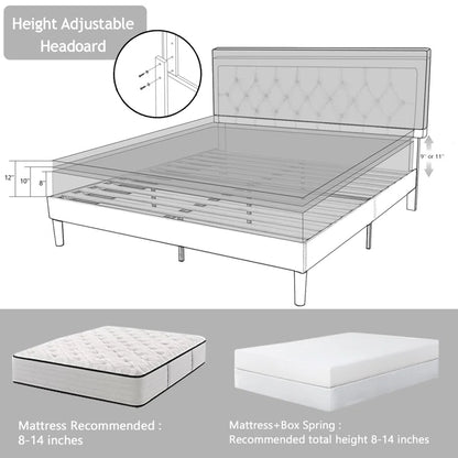 Hegg Tufted Upholstered Platform Bed