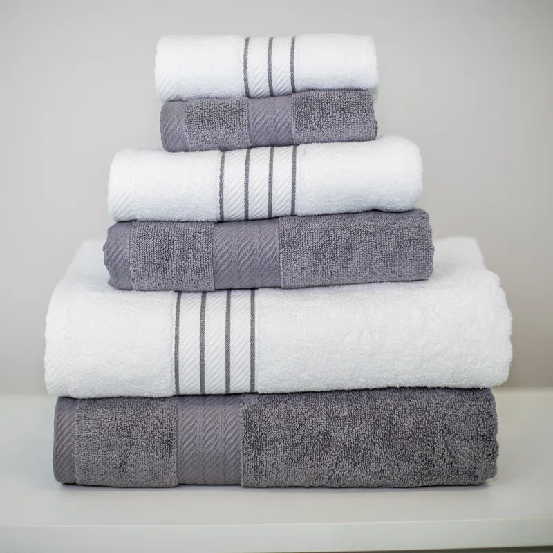 6-Piece 100% Cotton Towel Set