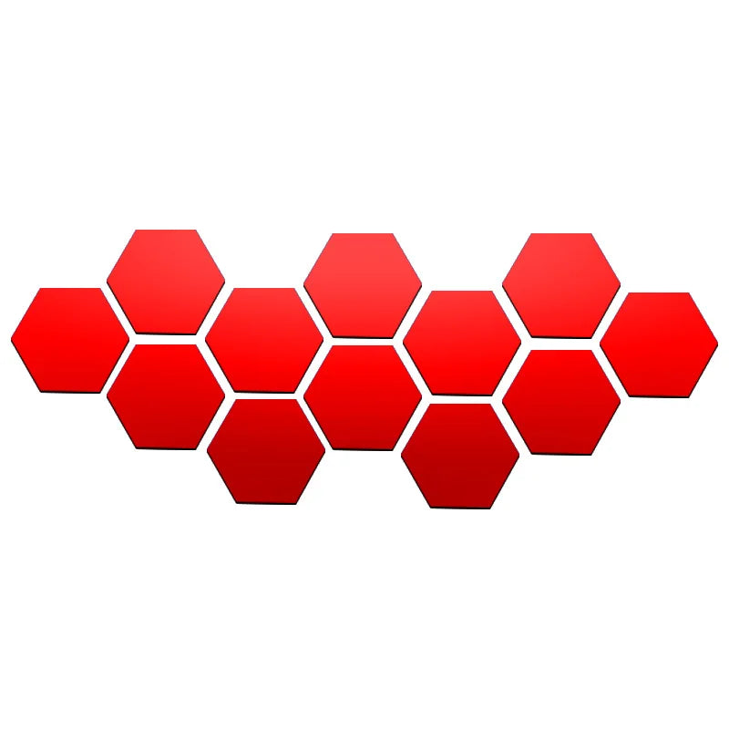 Hexagon 3D Mirror Wall Sticker