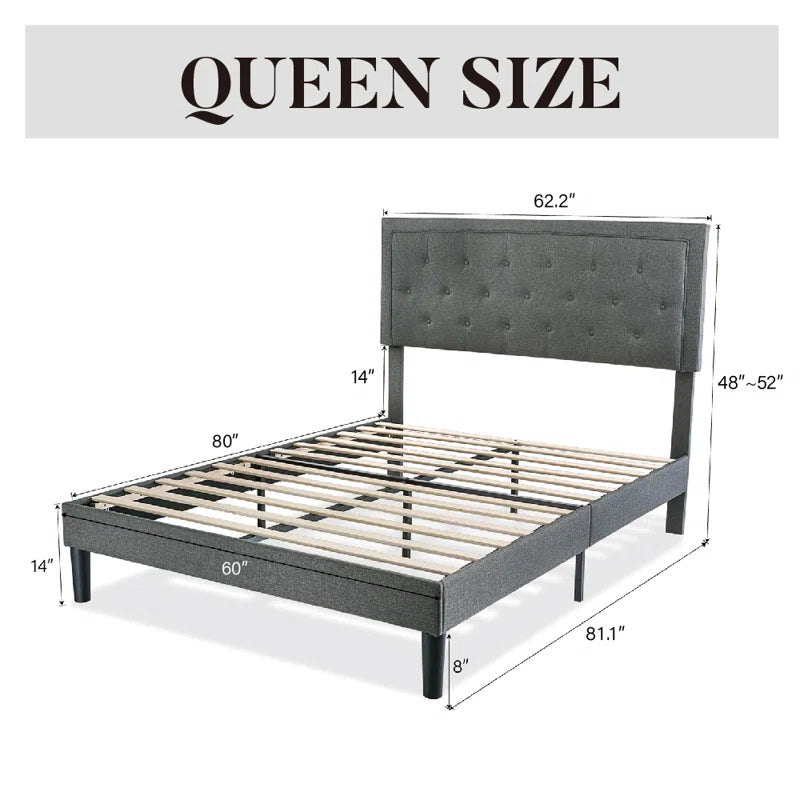 Hegg Tufted Upholstered Platform Bed