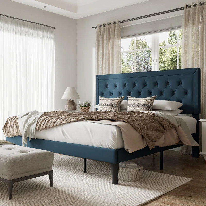 Hegg Tufted Upholstered Platform Bed