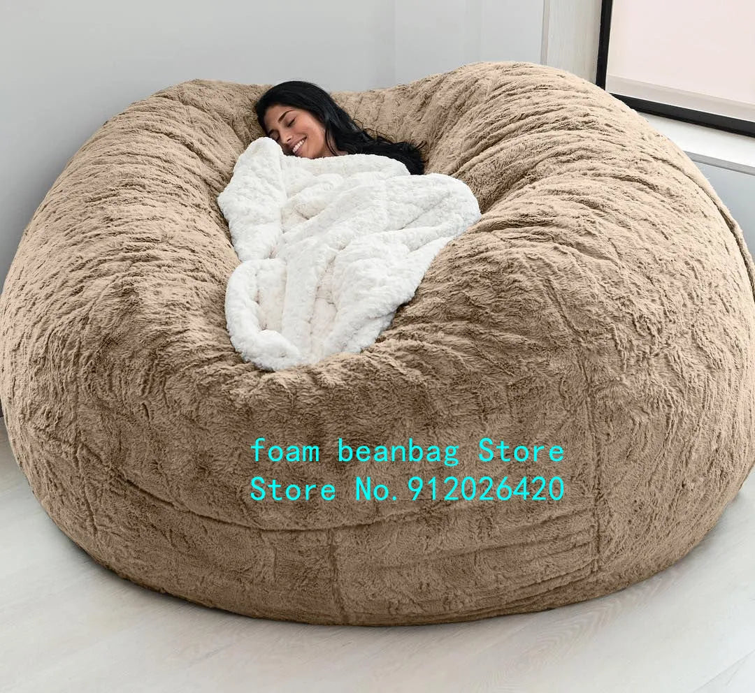 Dropshipping Big Bean Bag Sofa Puff No Filler Floor Seat Futon Lazy Sofa Bed Couch Tatami Comfy Lounge Chair