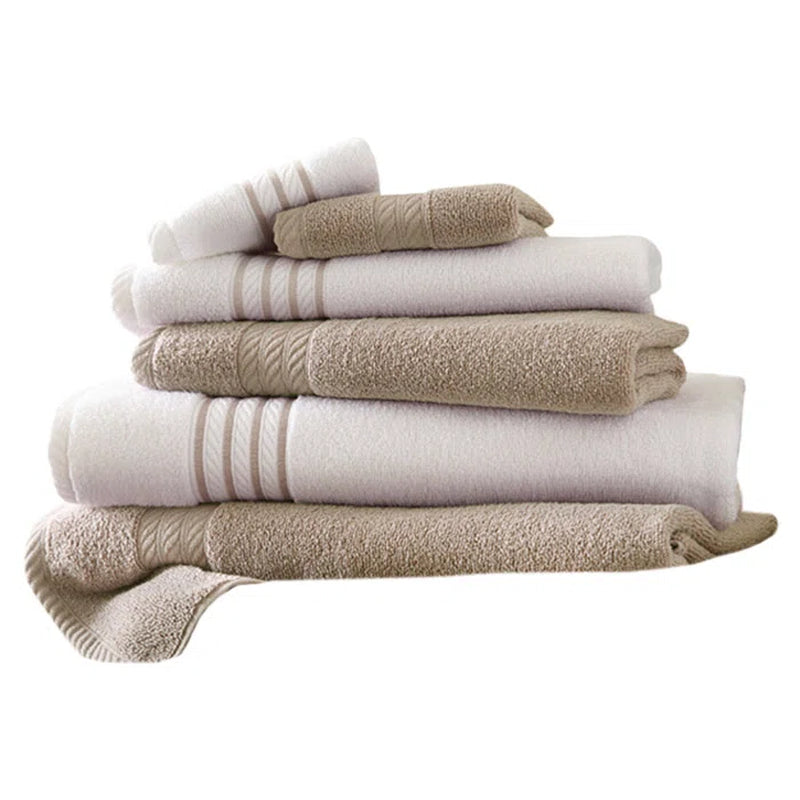 6-Piece 100% Cotton Towel Set