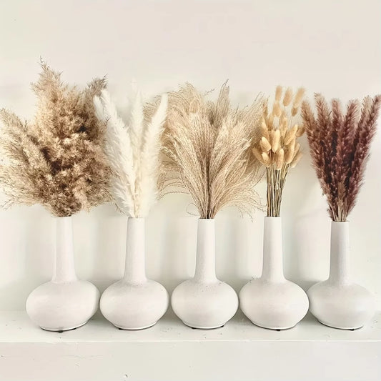 105Pcs Natural Dried Flowers Pampas Floral Bouquet Boho Country Home Decoration Rabbit Tail Grass Reed Wedding Decor Arrangement