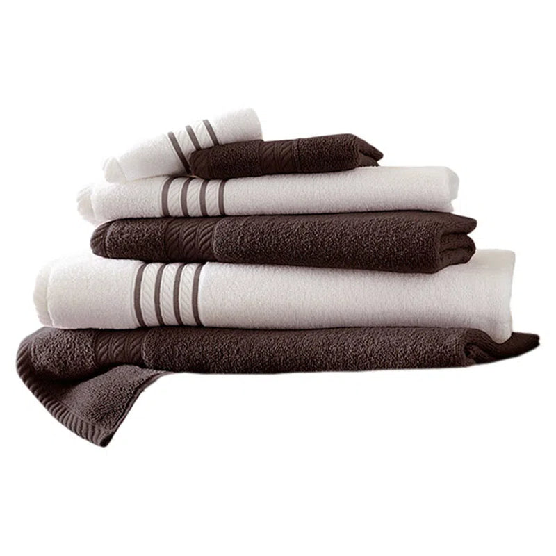 6-Piece 100% Cotton Towel Set