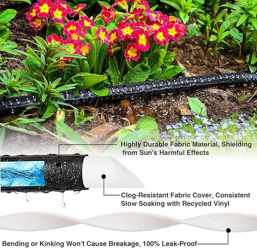 Lefree Garden Hose 100Ft, Expandable Garden Hose Leak-Proof with 40 Layers of Innovative Nano Rubber, 2024 Version, Lightweight, Durable, No-Kink Flexible Water Hose (Black)