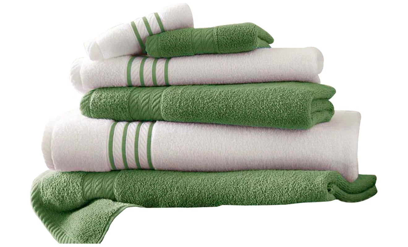 6-Piece 100% Cotton Towel Set