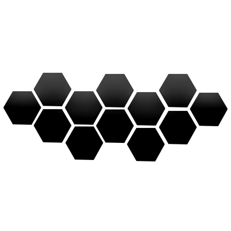 Hexagon 3D Mirror Wall Sticker